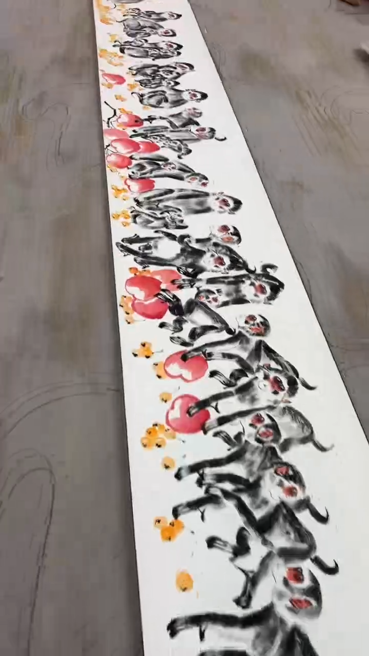 【闪购商品】国画2.15-郑志宗-十八米百猴-28