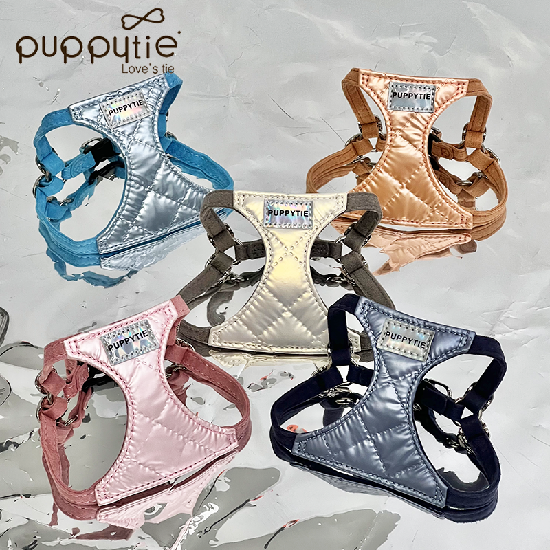 Puppytie|镭射标|宠物牵引绳子狗狗胸背带狗狗背带式胸背