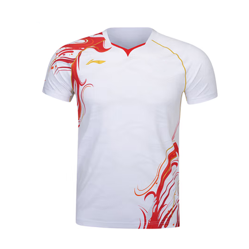 LI-NING/李宁正品 专业羽毛球大赛服 羽毛球服上衣舒适休闲透气