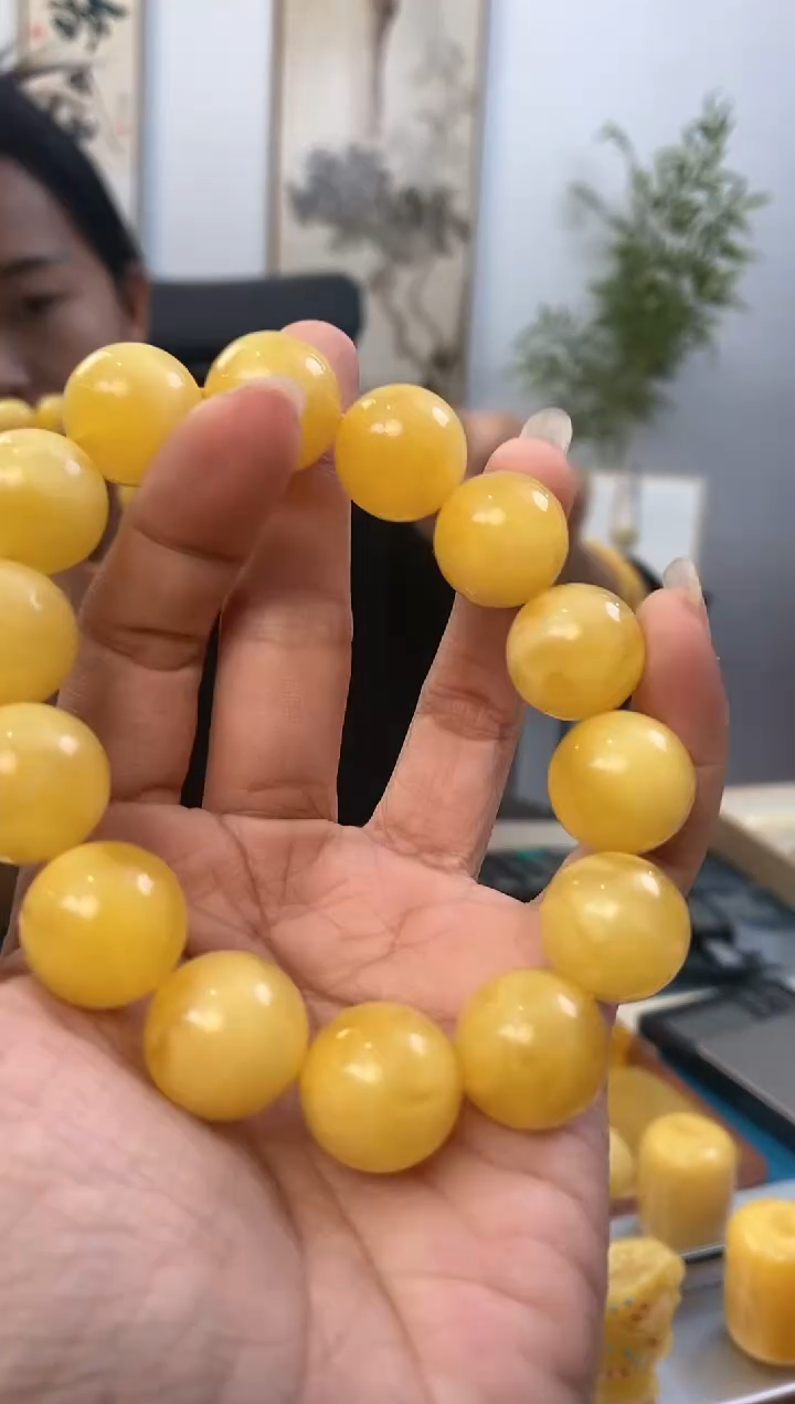 【闪购商品】蜜蜡裸石未镶嵌天然琥珀蜜蜡手串