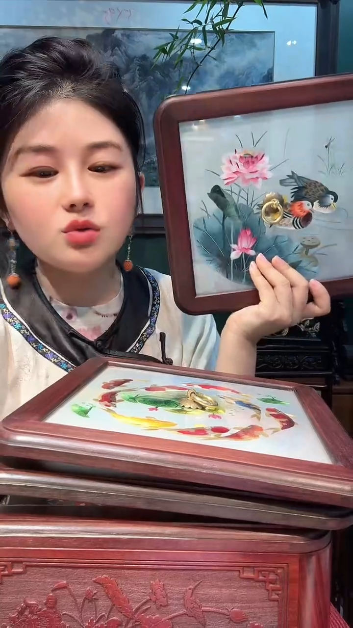 横款非遗苏绣手工刺绣果盒