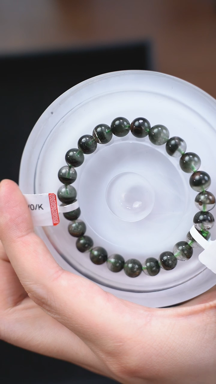 【闪购商品】烟晶手链未镶嵌q144 绿幽灵手链8mm+