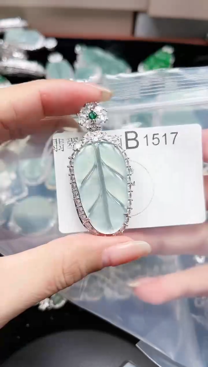 【闪购商品】翡翠颈饰未镶嵌1517赠皮绳