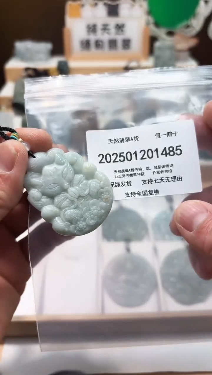 颈饰未镶嵌翡翠天然翡翠A货1220