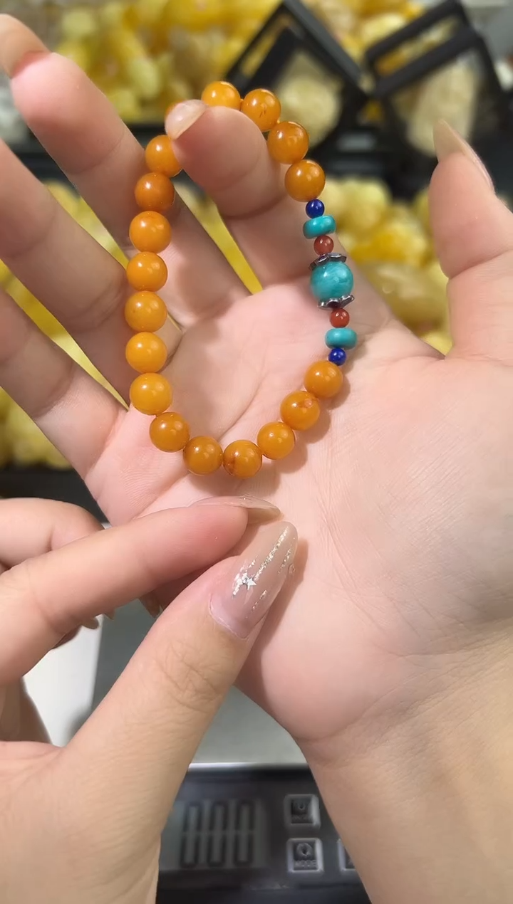 裸石琥珀未镶嵌琥珀蜜蜡手串