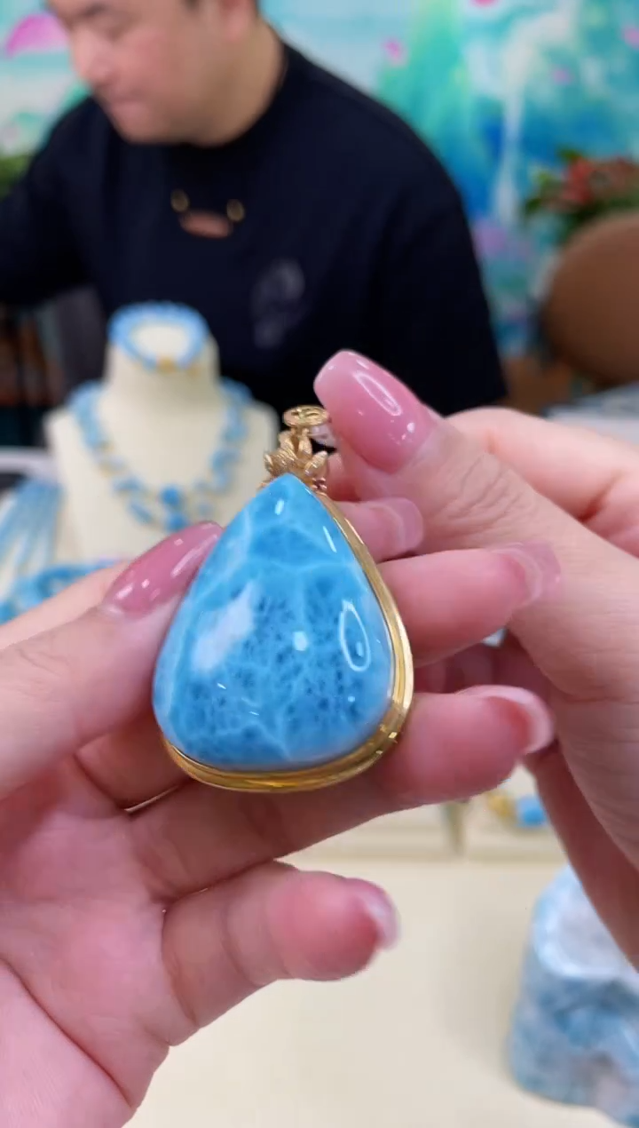 【闪购商品】针钠钙石颈饰18K金镶嵌@@ZY30511027