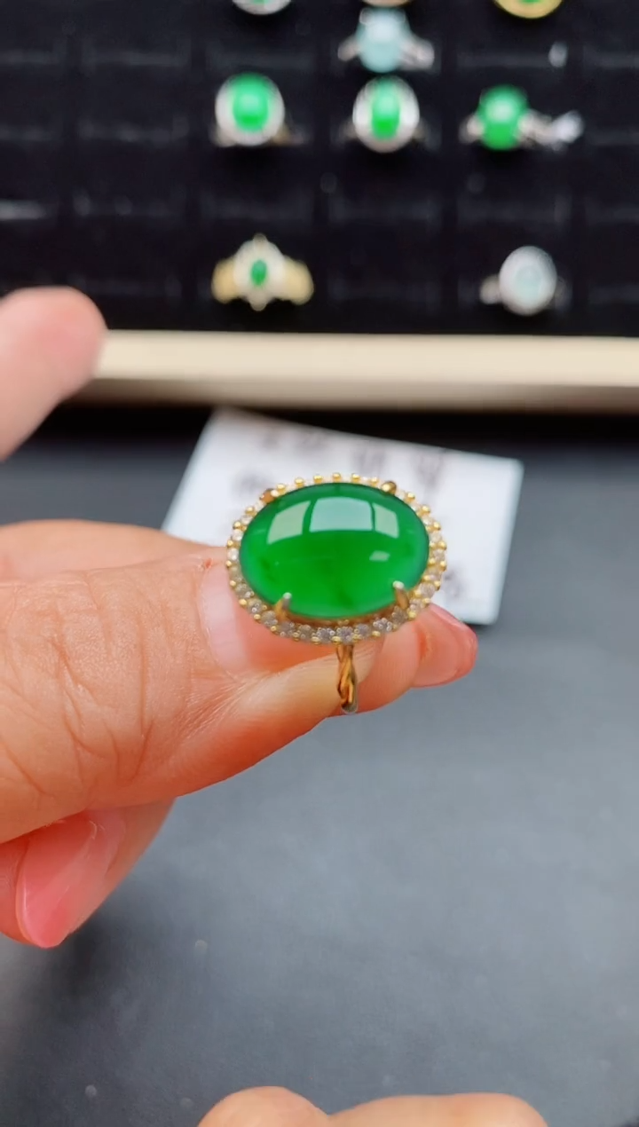 【闪购商品】翡翠戒指银S925镶嵌508050