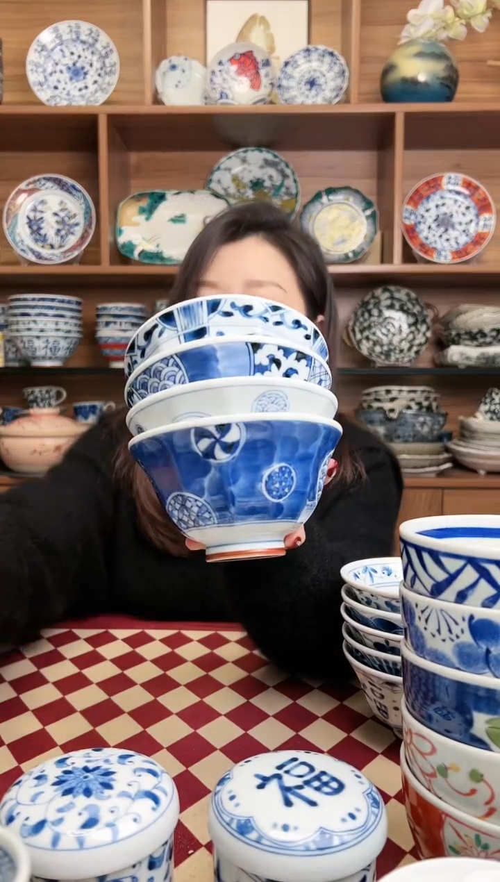 【闪购商品】瓷片浓祥瑞+唐子+宝寿+丸纹 12.5大平碗