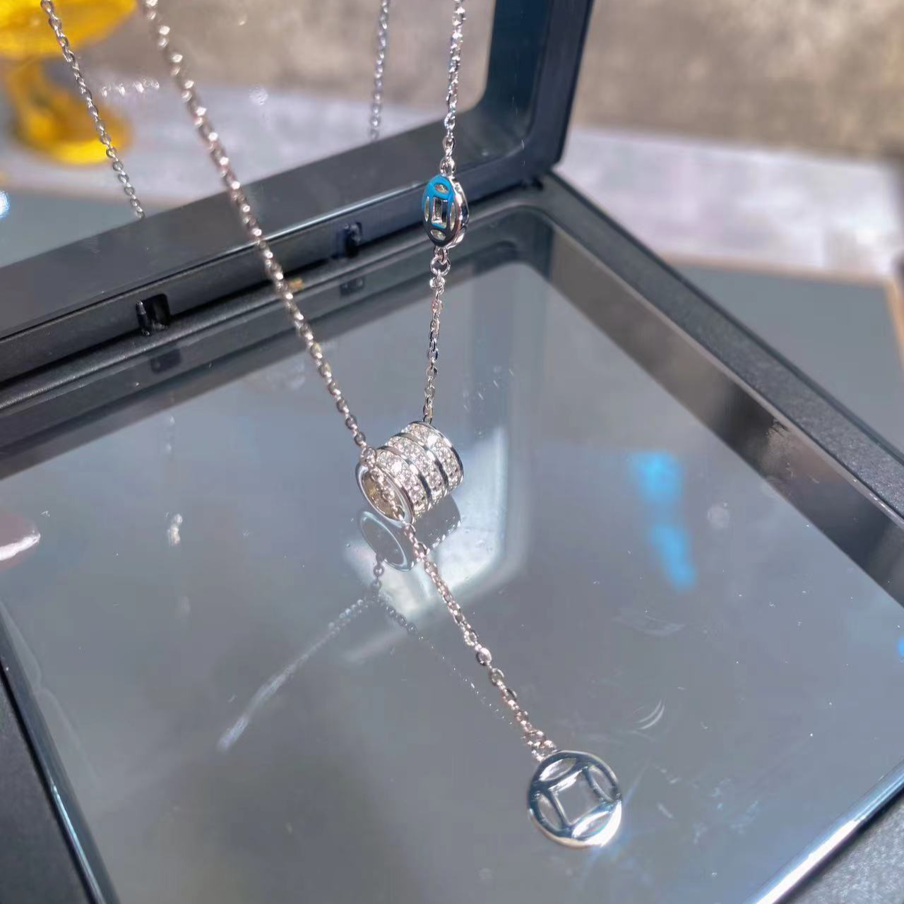 S925银气质小蛮腰气质小众设计项链（11446）