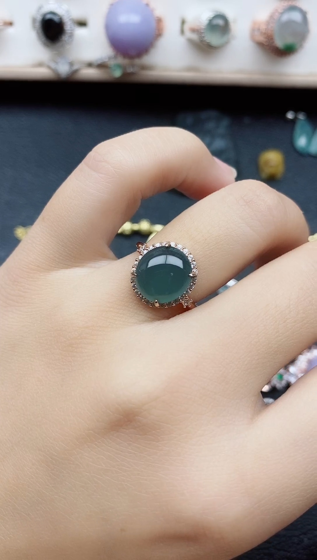 【闪购商品】翡翠戒指银S925镶嵌11111