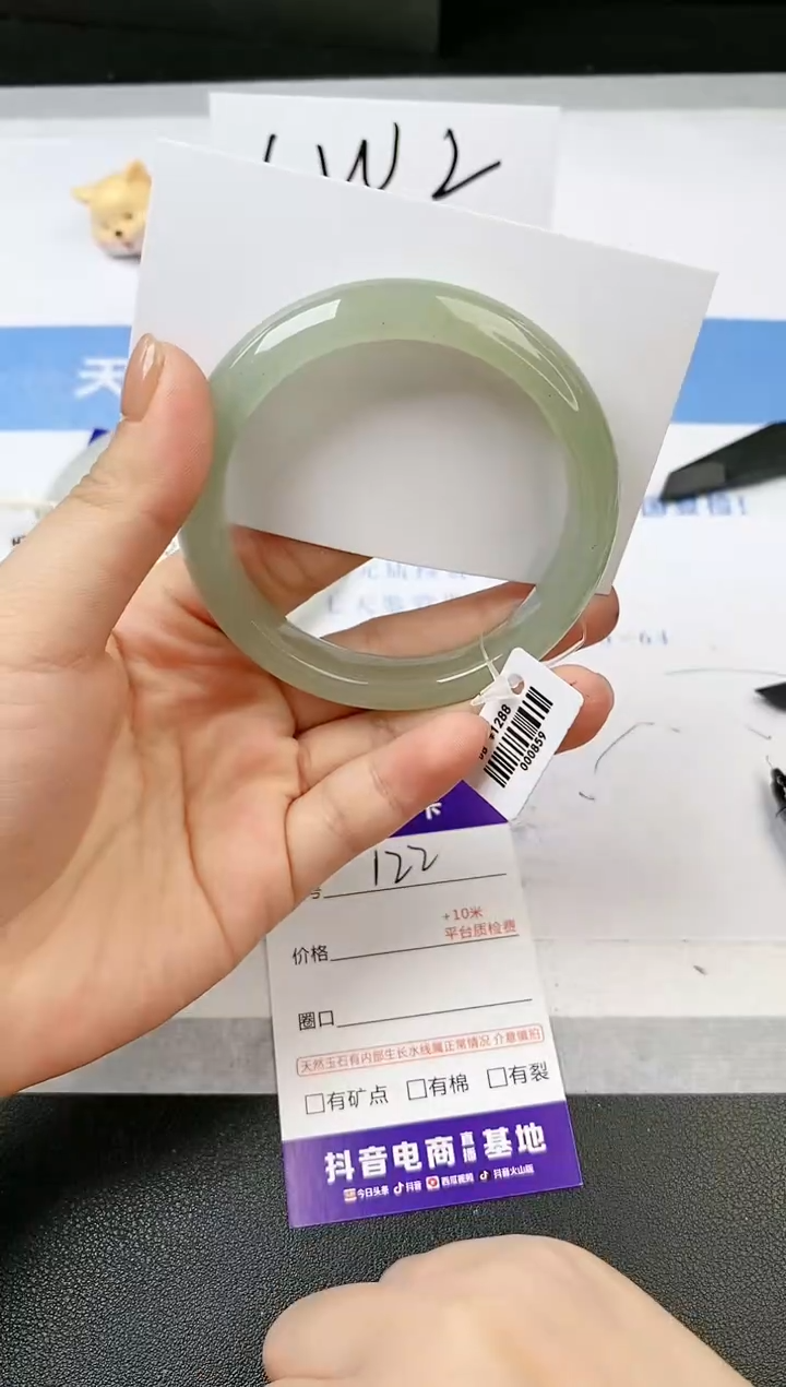 【闪购商品】石英质玉手镯未镶嵌s122-DB-54.3