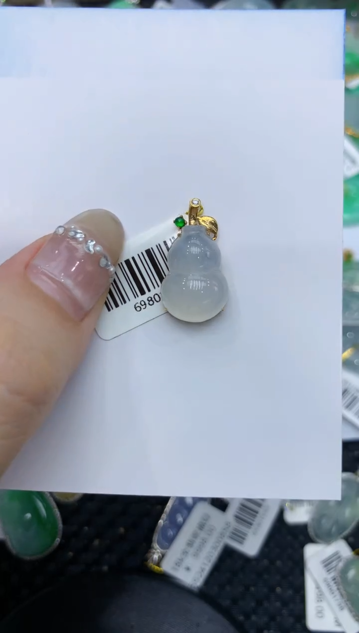 【闪购商品】翡翠颈饰18K金镶嵌222222222