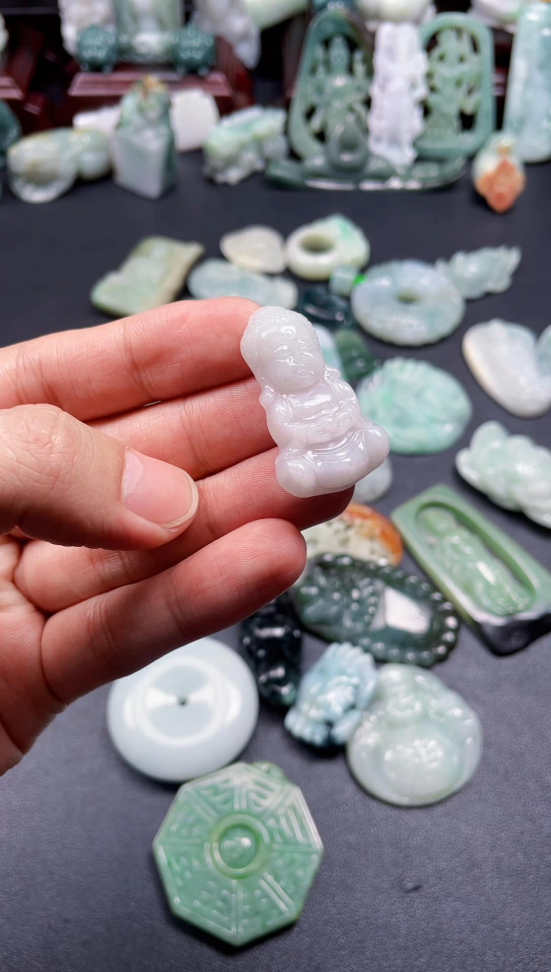 颈饰未镶嵌翡翠15  天然翡翠a货  宝宝佛