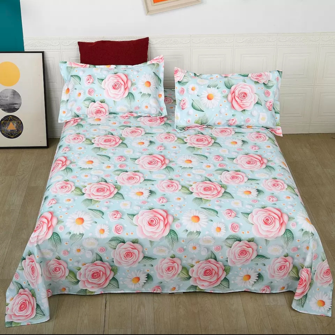 （0114）加厚老粗布床单吸汗透气2.45*2.45米（+－5公分）繁花