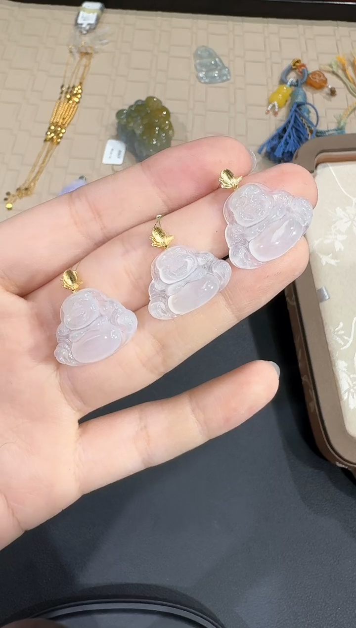 【闪购商品】翡翠颈饰18K金镶嵌X0222-396-12/18k