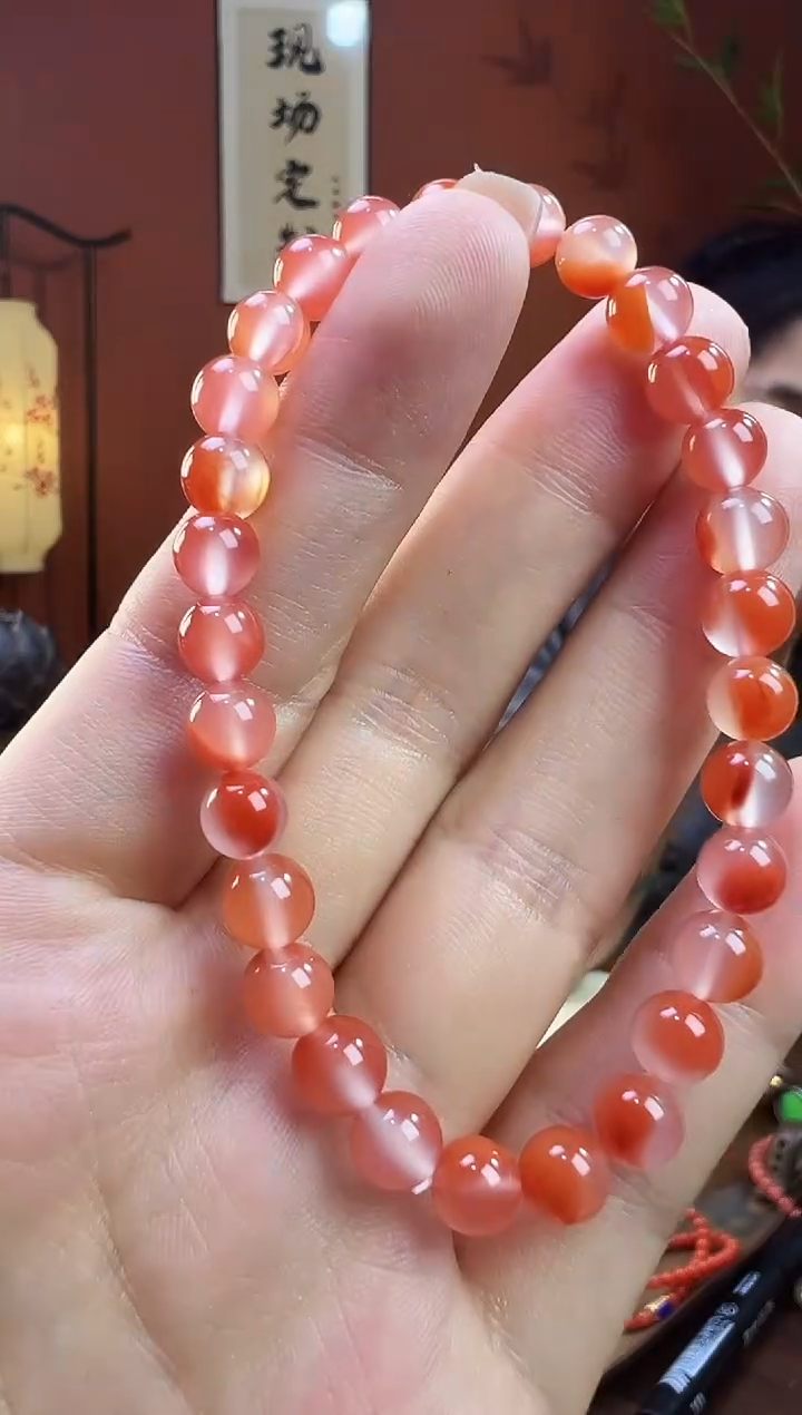 未镶嵌手串南红玛瑙冰飘南红7mm