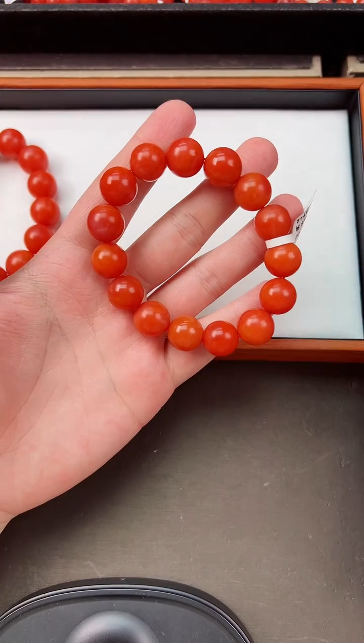 【闪购商品】南红玛瑙手串未镶嵌滴水洞哑光14+一条