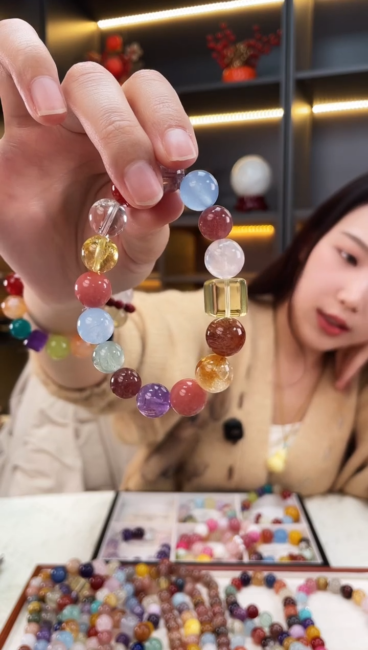 未镶嵌手链水晶汪苏泷同款手串