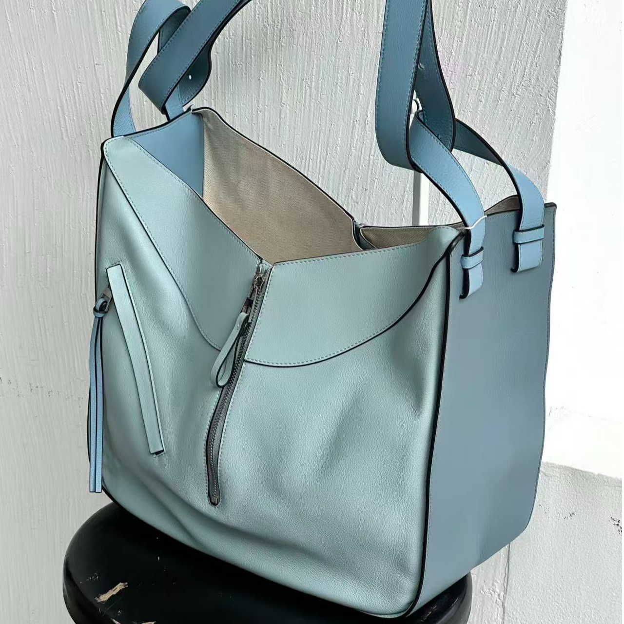 99新 LOEWE/罗意威 罗意威 吊床包大号 雾霾蓝 99新