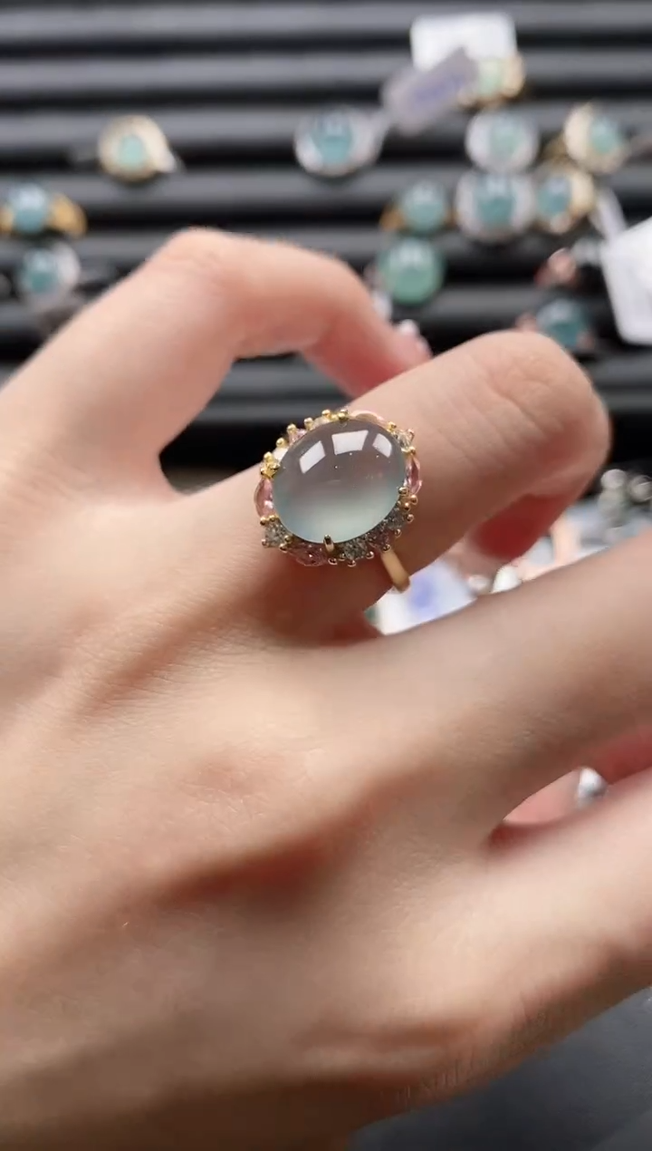 【闪购商品】翡翠戒指银S925镶嵌1111