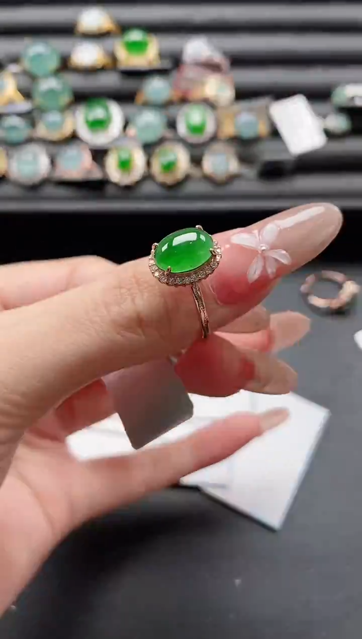 【闪购商品】翡翠戒指银S925镶嵌15151
