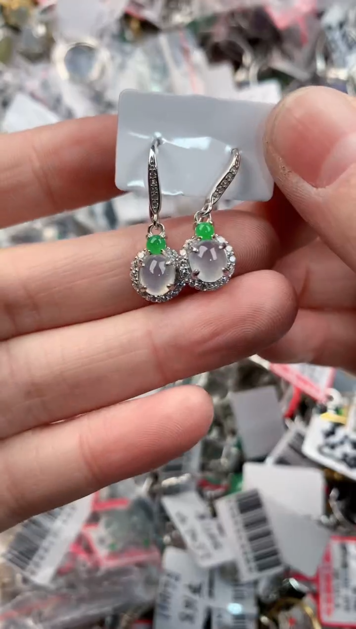 银S925镶嵌戒指翡翠555               2