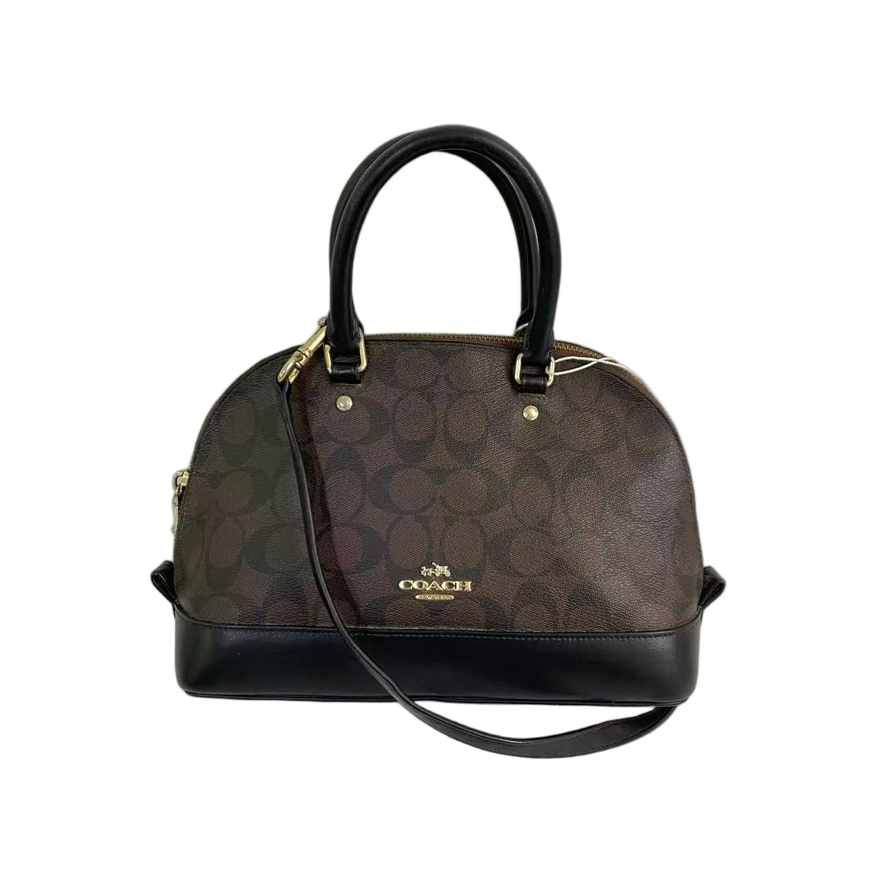 95新 COACH/蔻驰 经典老花PVC拼皮手提斜挎贝壳包  SH-31271-A