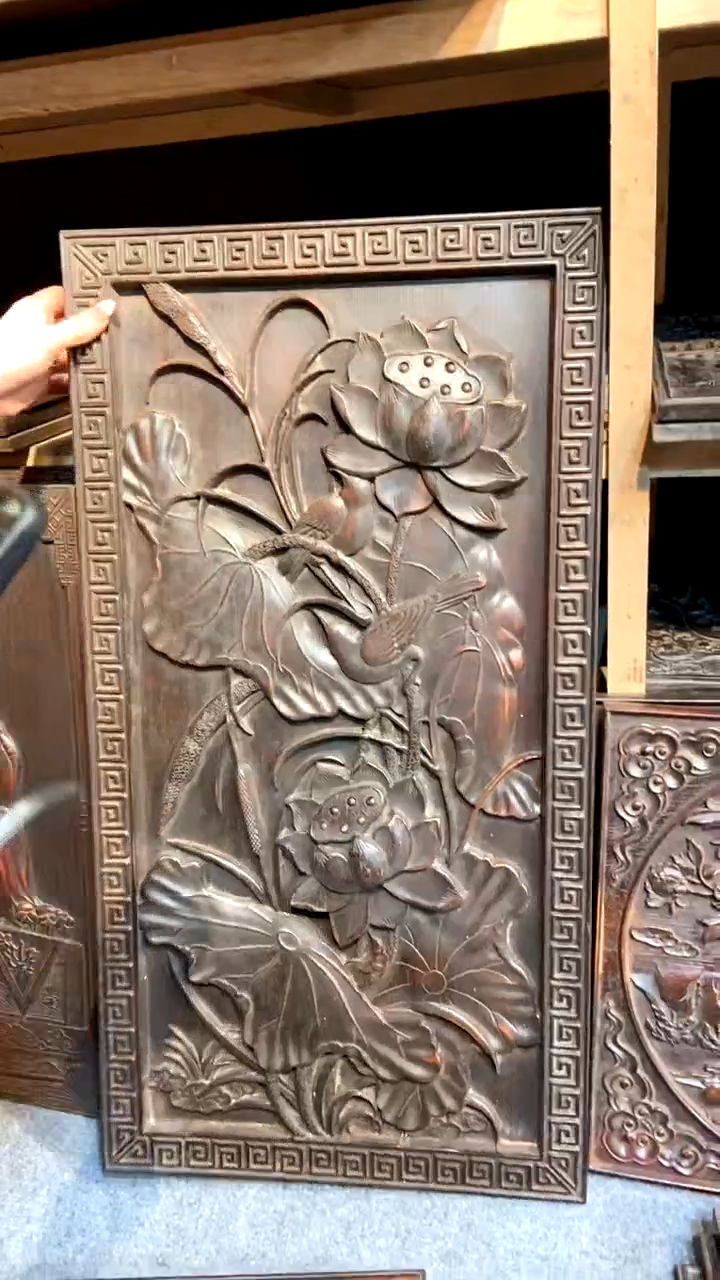 【闪购商品】木A紫檀雕刻板一物一拍以直播间为准