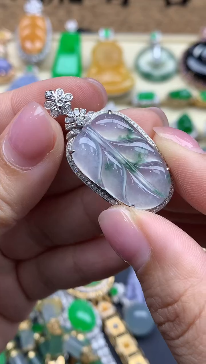 【闪购商品】翡翠颈饰18K金镶嵌438-中国好珍宝