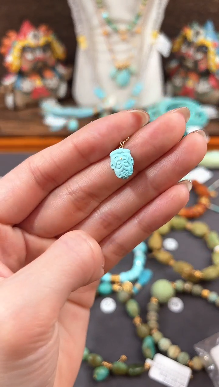 【闪购商品】绿松石提溜18K金镶嵌绿松石提溜