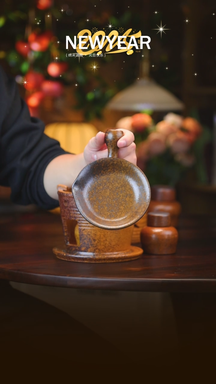 【闪购商品】紫砂还原烧侧把烤茶盘