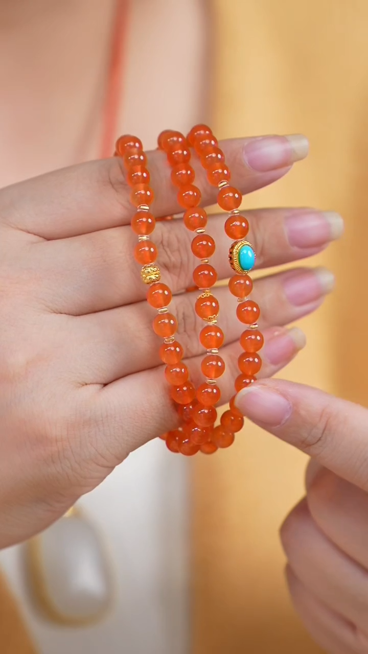 18K金镶嵌手串南红玛瑙LL9118