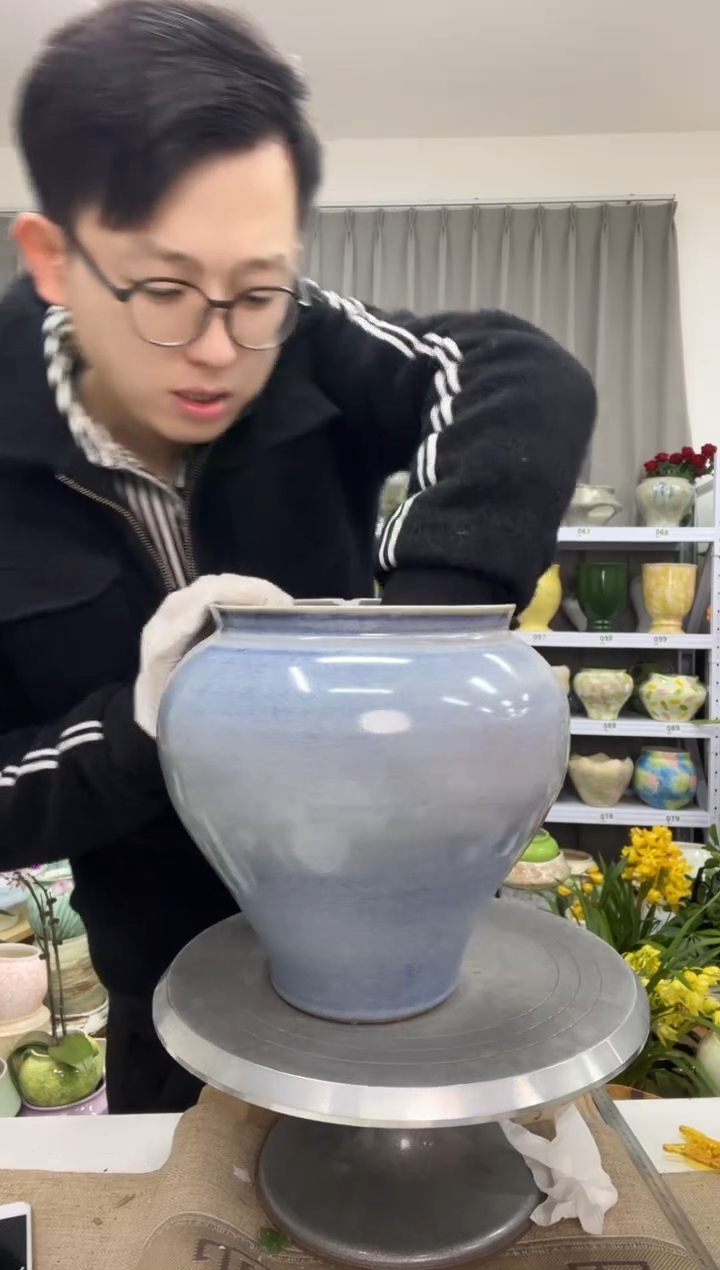 【微瑕缺釉】【12.19】花盆链接 高：24  口：16