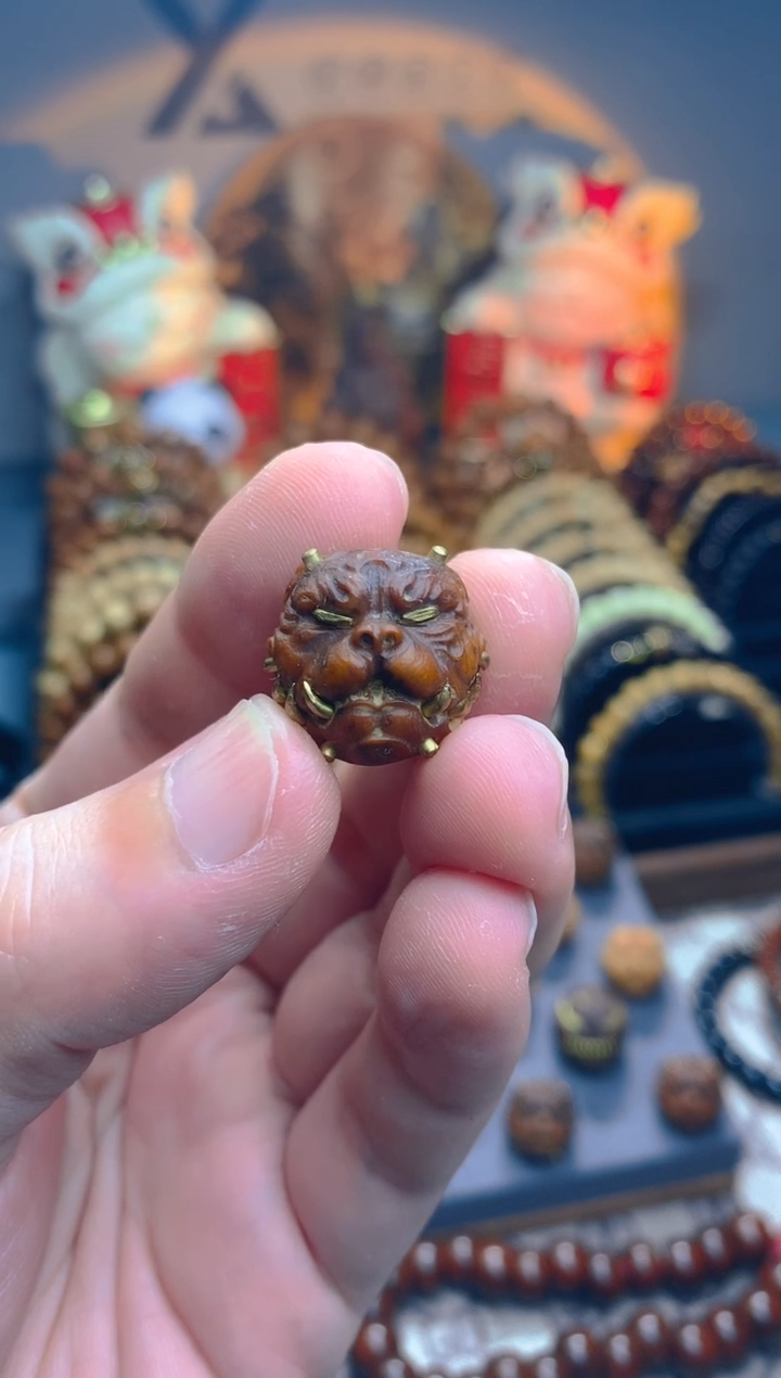 把件紫金鼠紫金鼠雕刻单颗满镶嵌狗王卡18mm