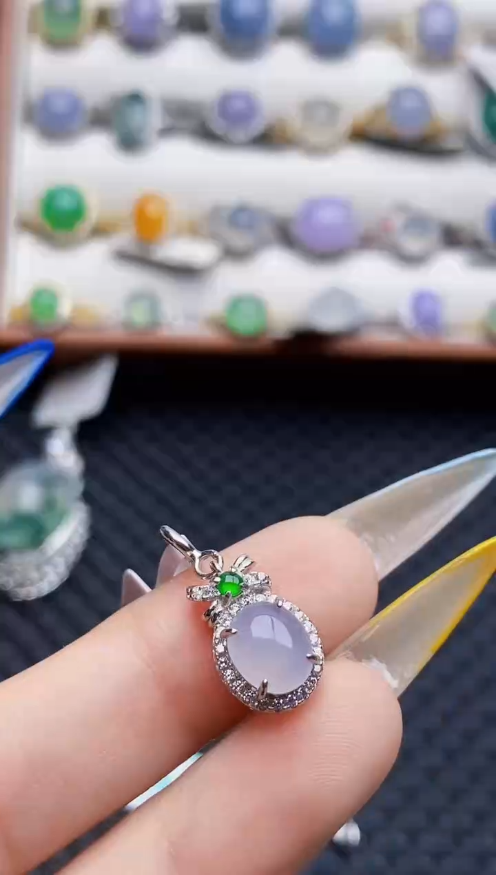 银S925镶嵌戒指翡翠6032