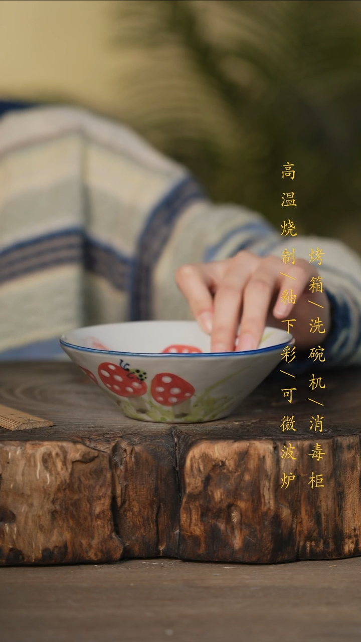 瓷片景德镇高温釉下彩可微波烤箱洗碗机