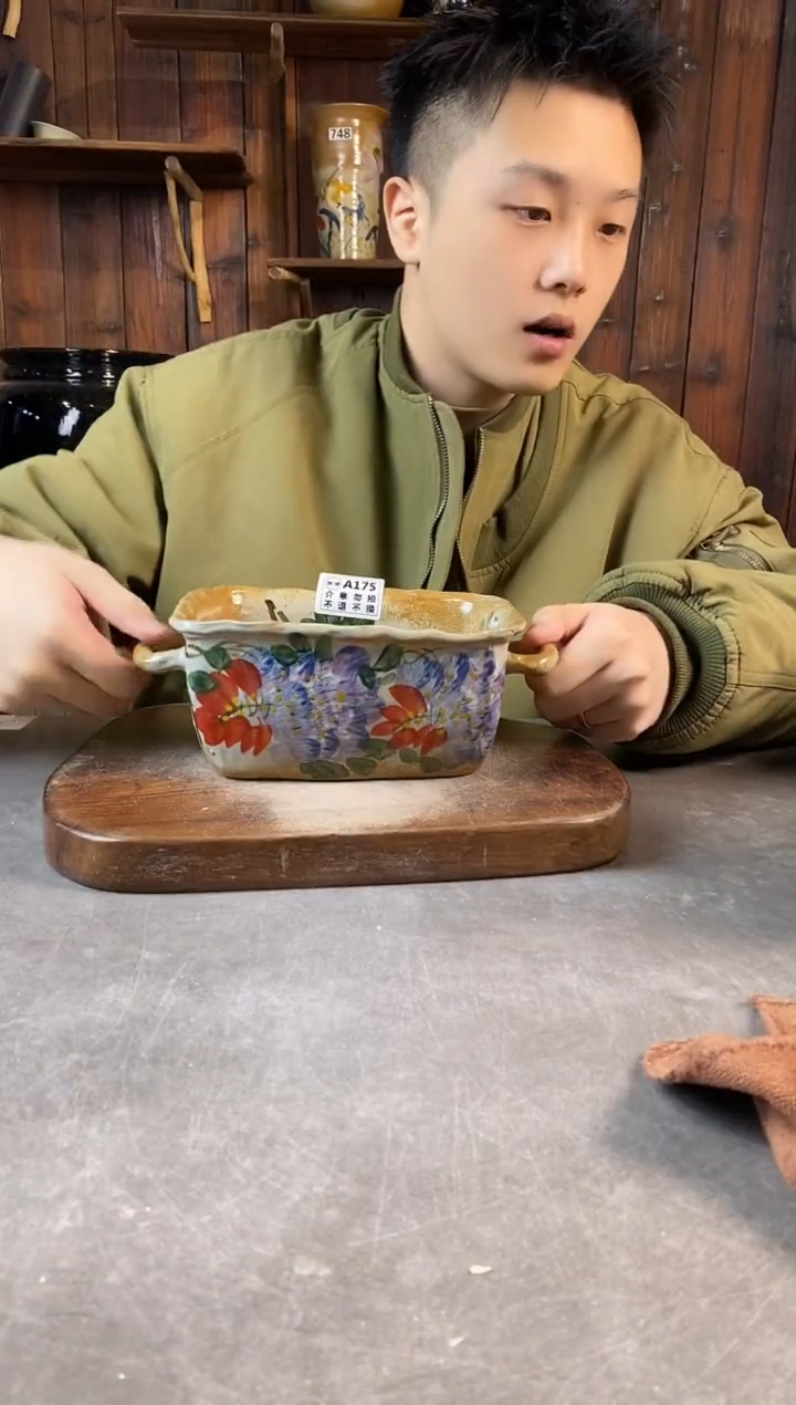 碗175瑕，手工手绘，超值陶瓷