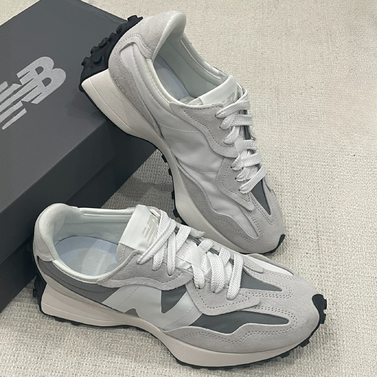 New Balance NB男女鞋正品327系列秋冬复古低帮运动保暖休闲鞋