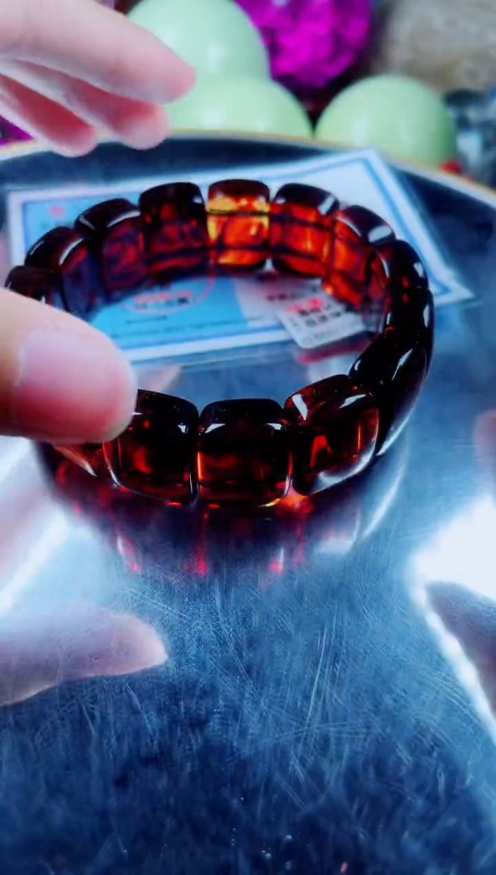 未镶嵌血珀手串血珀手牌