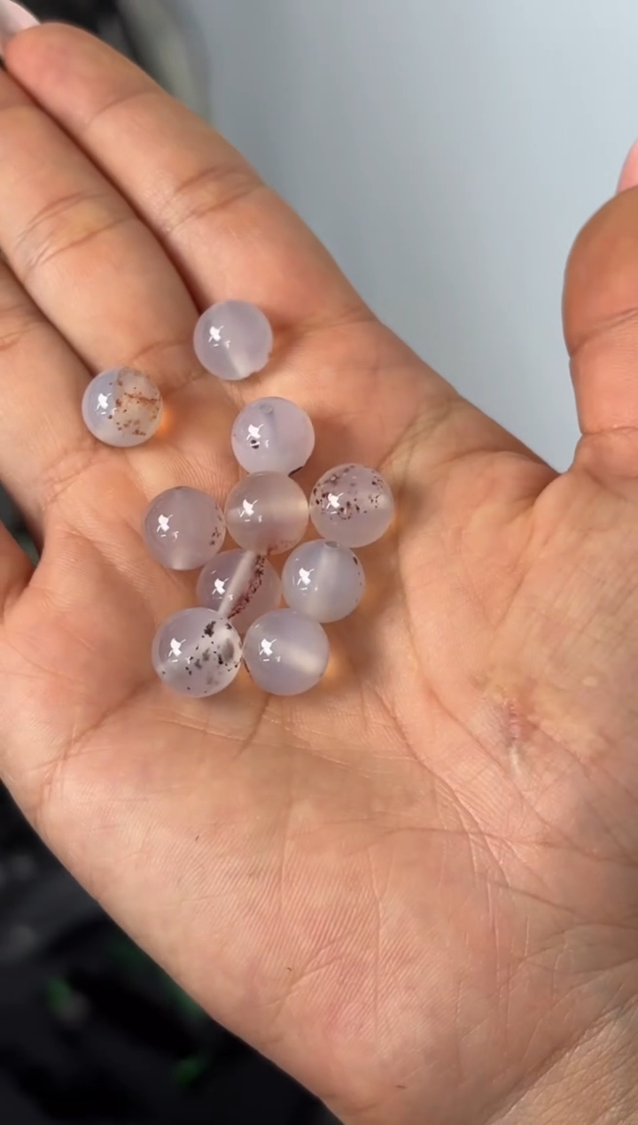 玛瑙/玉髓单珠未镶嵌冰飘8-9mm单珠多样性发1