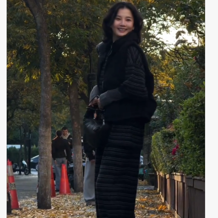 【一见如故】丽利安羊毛定制条纹8分袖松驰阔型显瘦套装 0617 0650