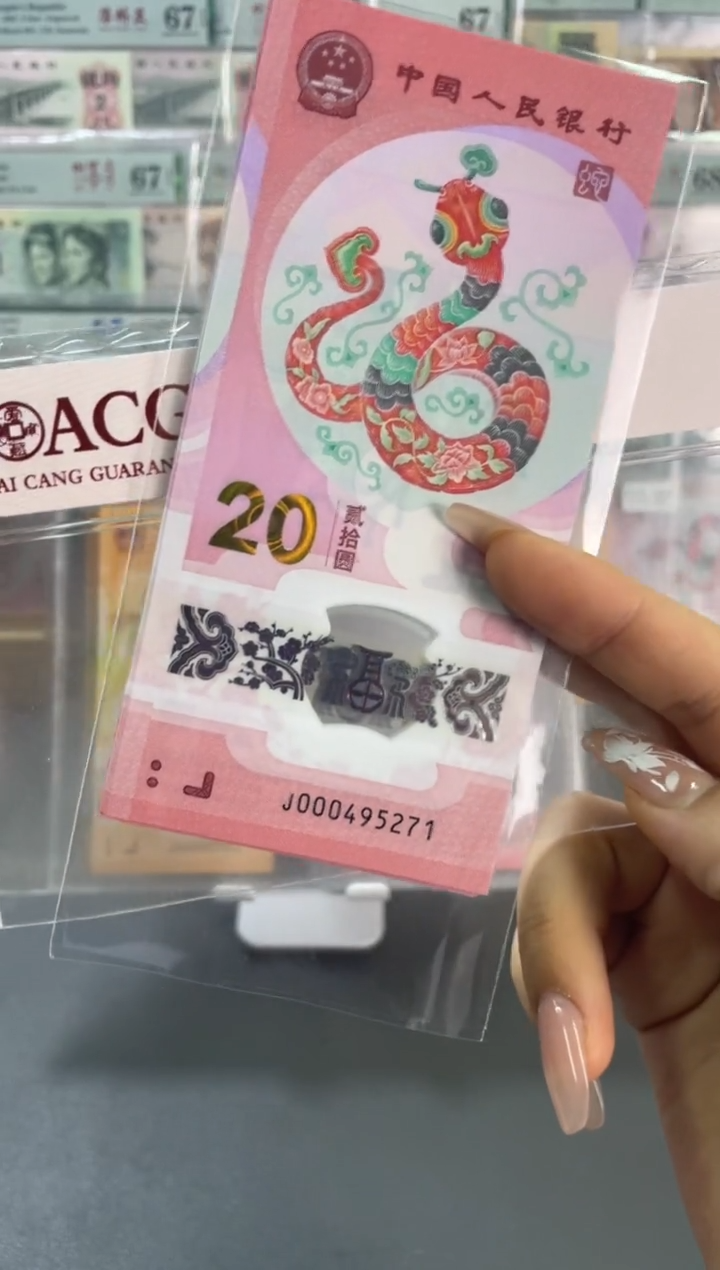 塑料蛇年纪念钞 小司令 标十 271组