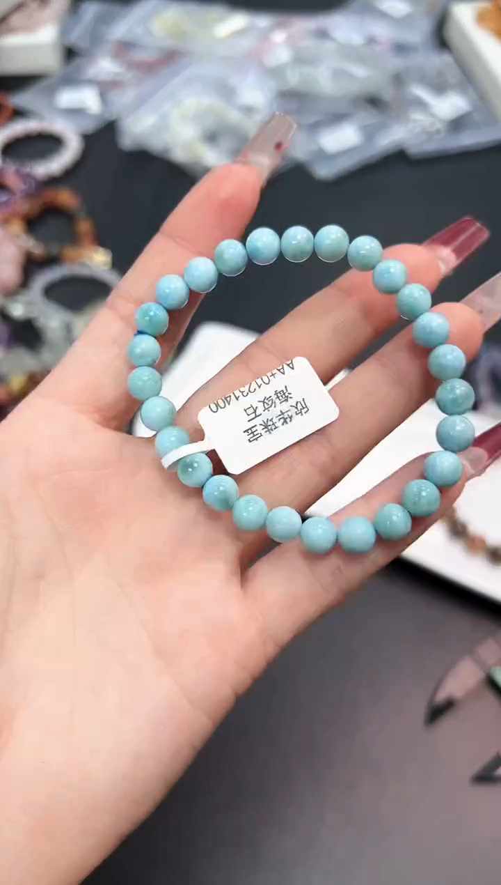 【闪购商品】针钠钙石（海纹石）手串未镶嵌66W多样性发其一1条