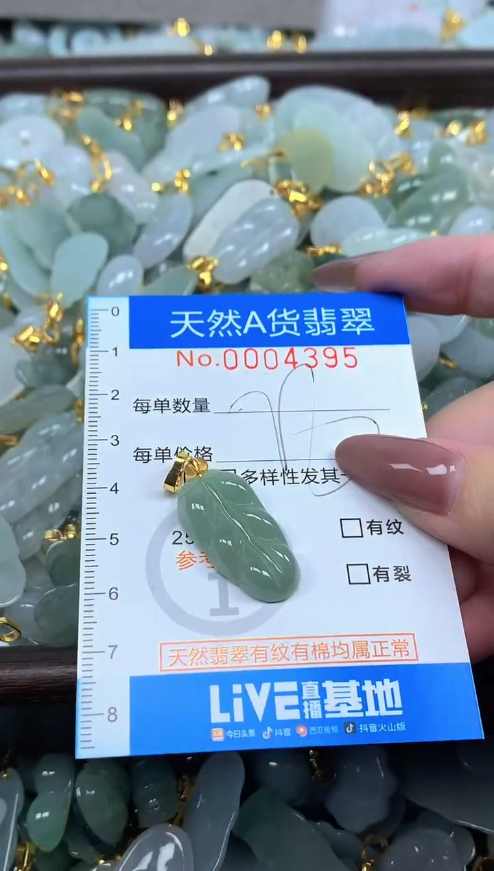 颈饰未镶嵌翡翠净货挂件-4395