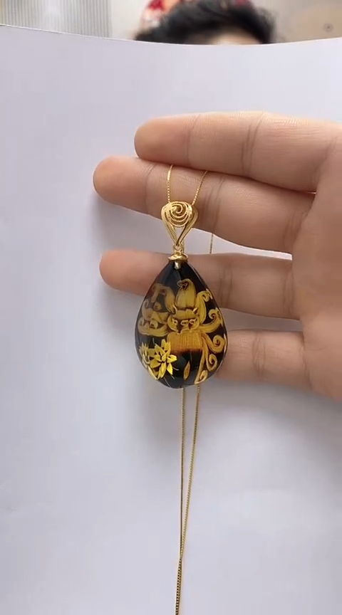 【闪购商品】琥珀裸石银S925镶嵌琥珀吊坠