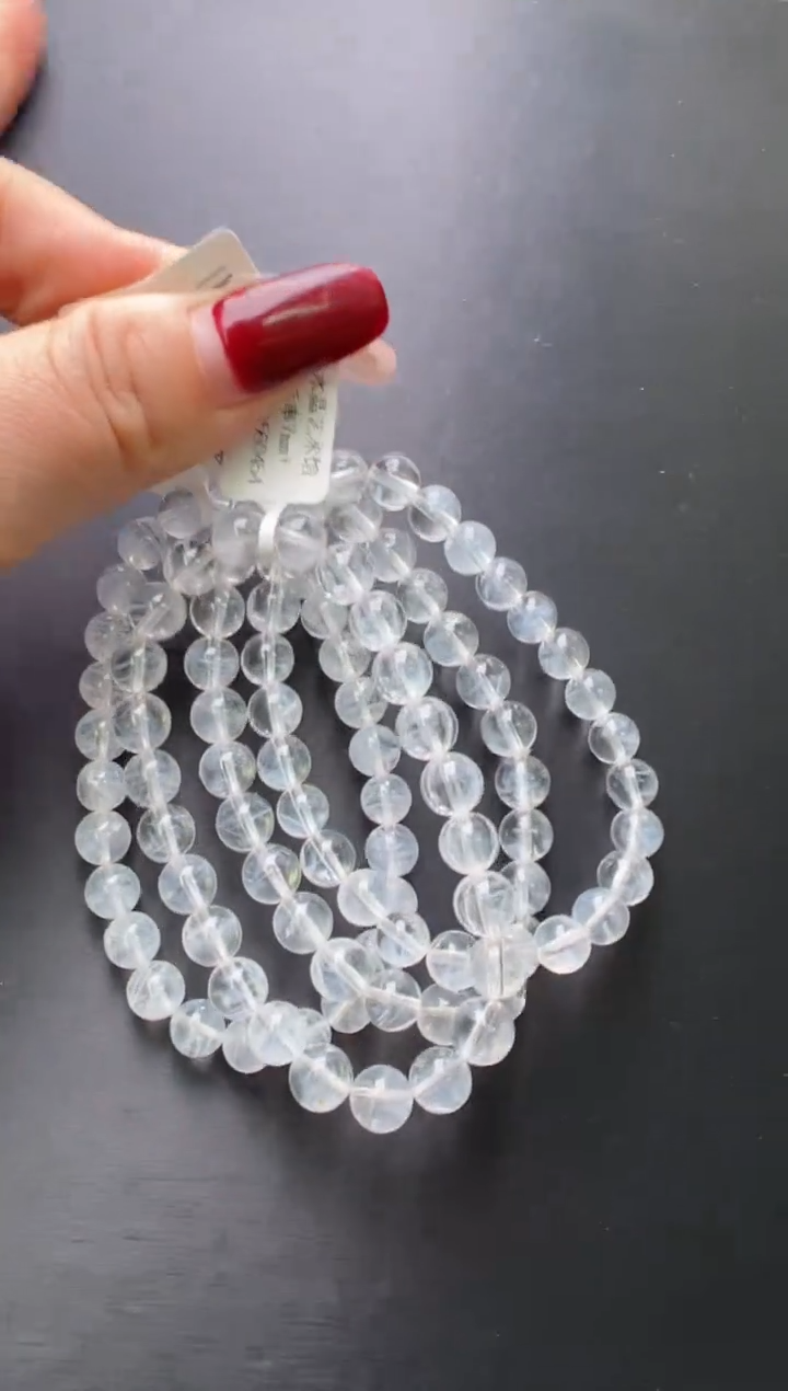 【闪购商品】水晶手串未镶嵌蓝针手串7mm+多样性发一M70059