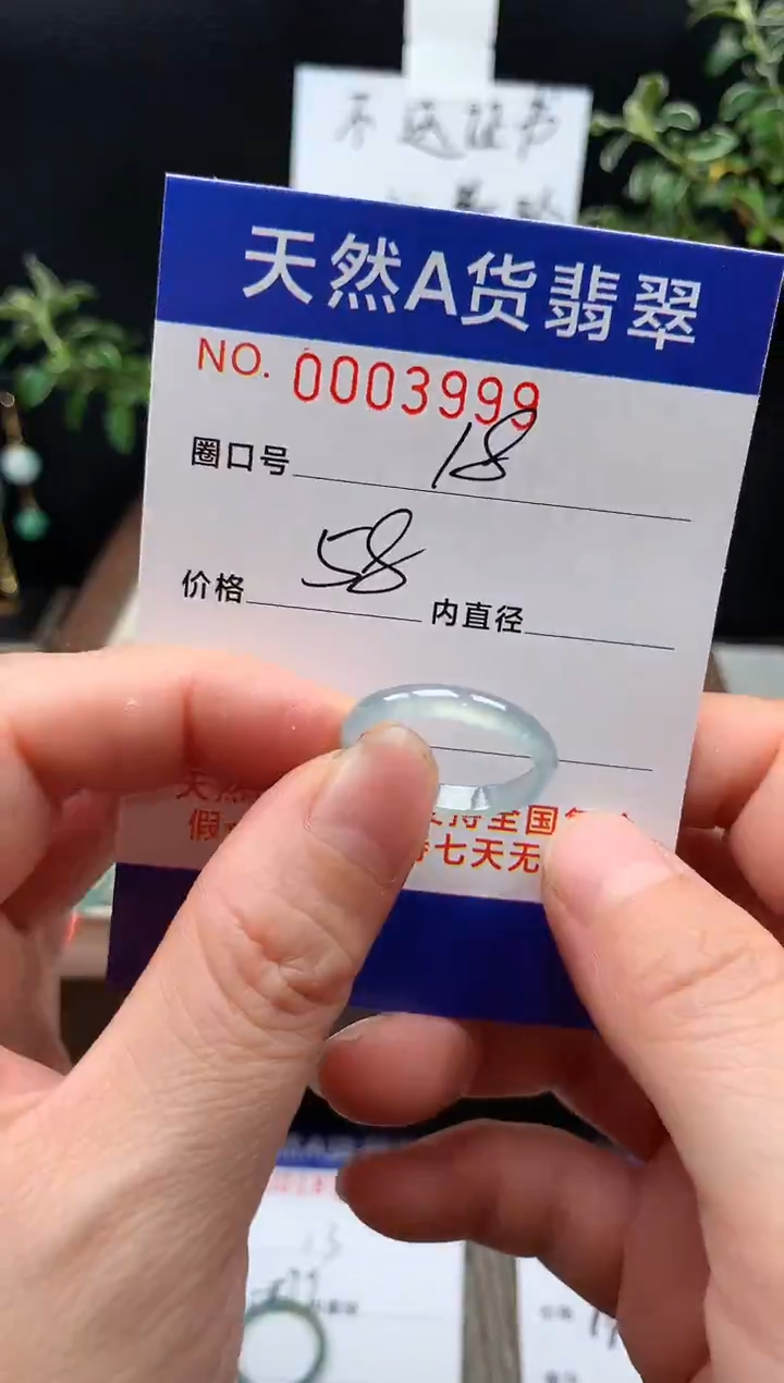 未镶嵌戒指翡翠18#