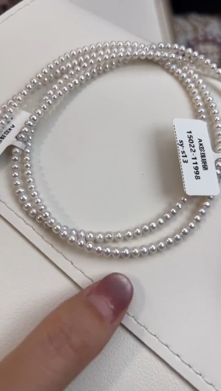 未镶嵌5淡水珍珠强光小灯泡*珍珠吊坠3mm+