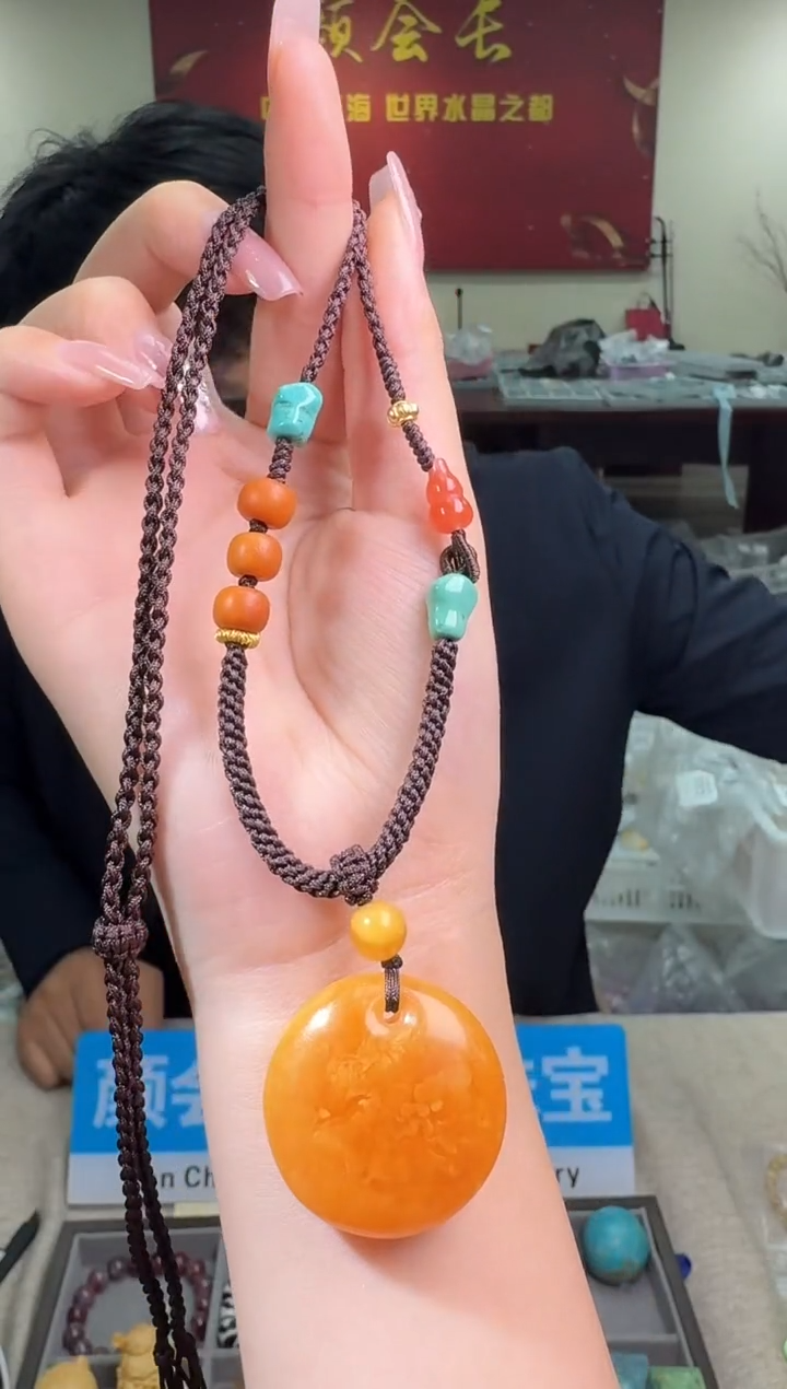 【闪购商品】琥珀颈饰未镶嵌多样性发一件 619