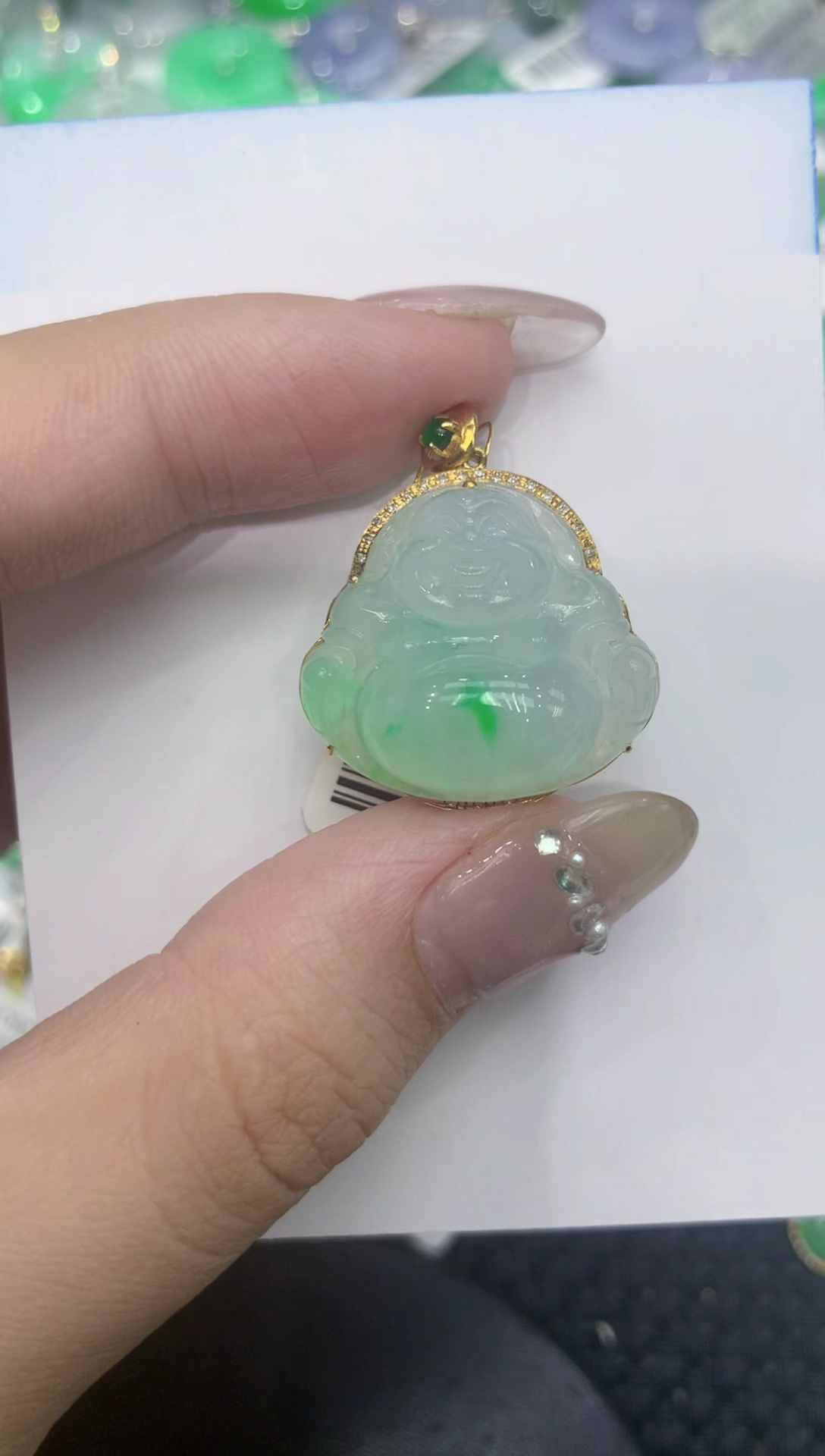 【闪购商品】翡翠颈饰18K金镶嵌222222222